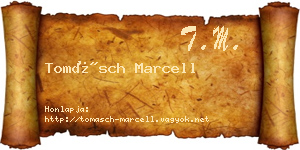 Tomásch Marcell névjegykártya